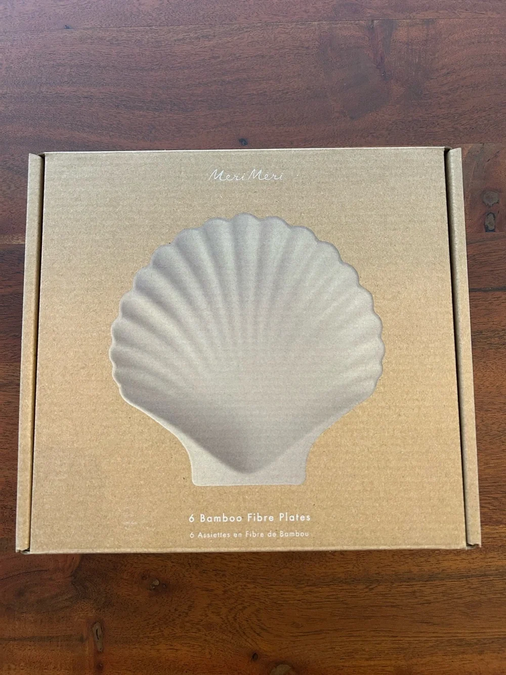 Meri Meri Bamboo Shell Plate Set - Picture 1 of 5